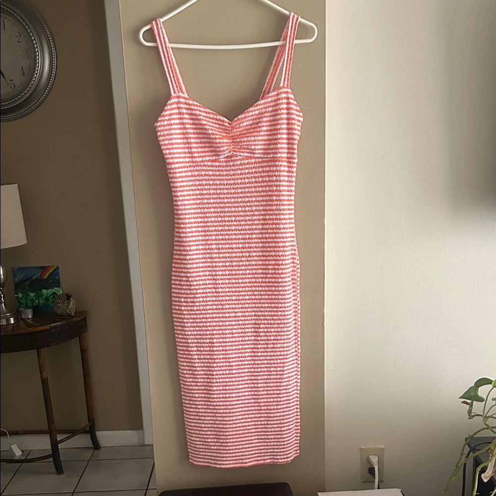 Striped Pink and White Women's Dress